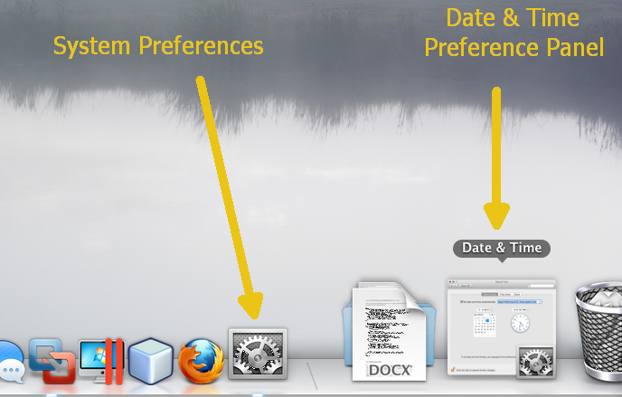 Screenshot 1: Minimized Date & Time Preference Panel