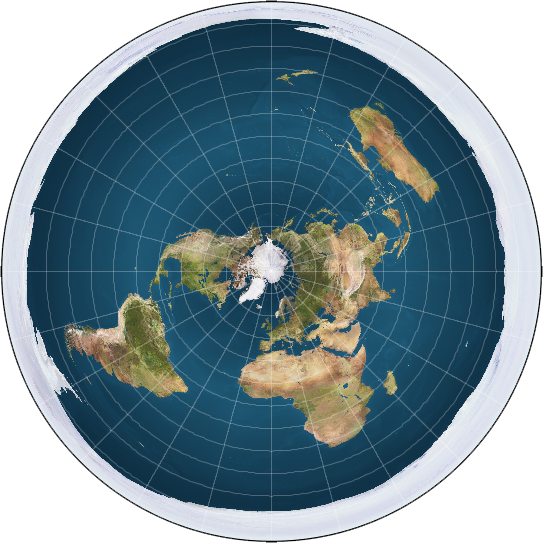 Flat earth. (From Wikipedia: Public domain)