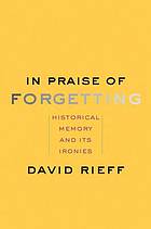  "The conventional wisdom about historical memory is summed up in George Santayana’s celebrated phrase, “Those who cannot remember the past are condemned to repeat it.” Today, the consensus that it is moral to remember, immoral to forget, is nearly absolute. And yet is this right? David Rieff, an independent writer who has reported on bloody conflicts in Africa, the Balkans, and Central Asia, insists that things are not so simple. He poses hard questions about whether remembrance ever truly has, or indeed ever could, “inoculate” the present against repeating the crimes of the past. He argues that rubbing raw historical wounds—whether self-inflicted or imposed by outside forces—neither remedies injustice nor confers reconciliation. If he is right, then historical memory is not a moral imperative but rather a moral option—sometimes called for, sometimes not. Collective remembrance can be toxic. Sometimes, Rieff concludes, it may be more moral to forget. Ranging widely across some of the defining conflicts of modern times—the Irish Troubles and the Easter Uprising of 1916, the white settlement of Australia, the American Civil War, the Balkan wars, the Holocaust, and 9/11—Rieff presents a pellucid examination of the uses and abuses of historical memory. His contentious, brilliant, and elegant essay is an indispensable work of moral philosophy." -- publisher 