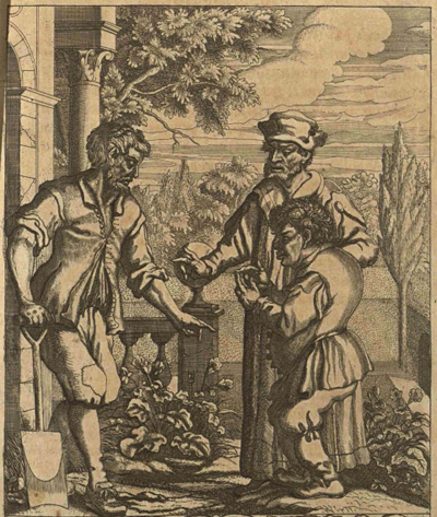 "This worthless slave has learning?" asked the gardener. Aesop laughed and said to him, "You should talk, you miserable wretch!" "I'm a miserable wretch?" exclaimed the gardener. "You're a gardener, aren't you?"