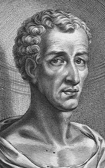 Lucianus (fictional portrait). Engraving of th...