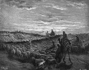 Abram Journeying into the Land of Canaan (engr...