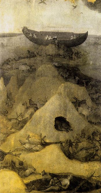 Hieronymus Bosch - Noah's Ark on Mount Ararat ...