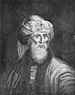 The romanticized woodcut engraving of Flavius ...